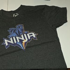 Ninja Kids Short Sleeve Tee - Dark Gray with Blue and Yellow Accents